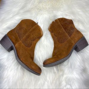 BORN BOC Ambrosia Brown Suede Boots Size 7.5 EUC